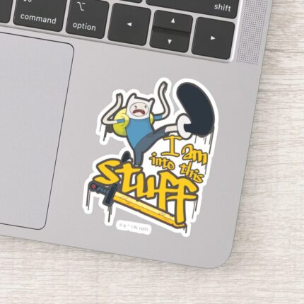 Adventure Time Finn I Am Into This Stuff Sticker