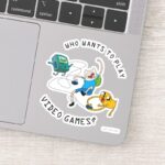 Adventure Time Finn Jake Play With BMO Sticker