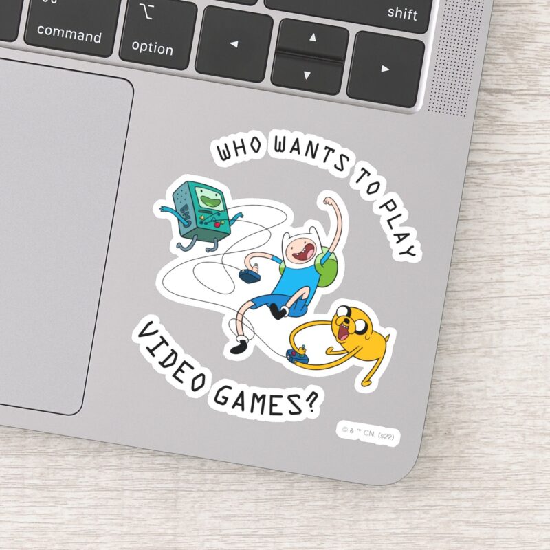 Adventure Time Finn Jake Play With BMO Sticker