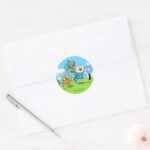 Adventure Time Finns Backpack Adventure Gear Classic Round Sticker