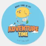Adventure Time Jake Floating With Finn Classic Round Sticker