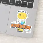 Adventure Time Jake Floating With Finn Sticker