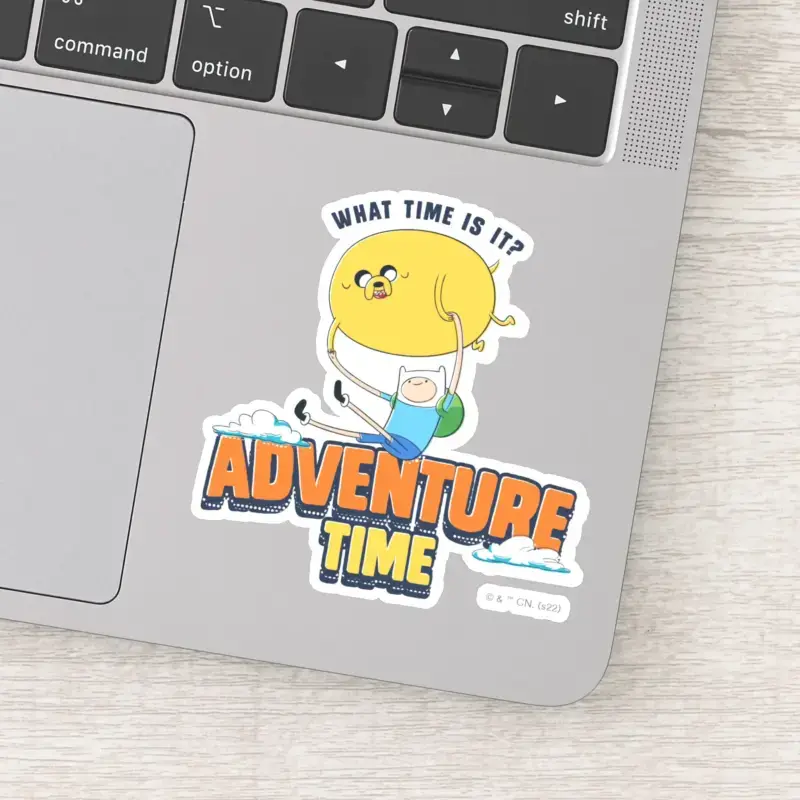 Adventure Time Jake Floating With Finn Sticker