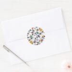 Adventure Time Triangular Character Pattern Classic Round Sticker