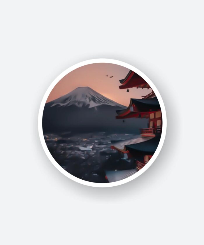 Aesthetic Mount Fuji Sticker