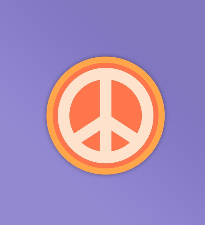 Aesthetic Peace Sign   Mobile Laptop Sticker