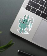 Alien Octopus Attack Sticker