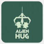 Alien Hug Square Sticker