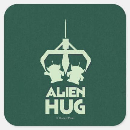 Alien Hug Square Sticker