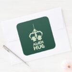 Alien Hug Square Sticker