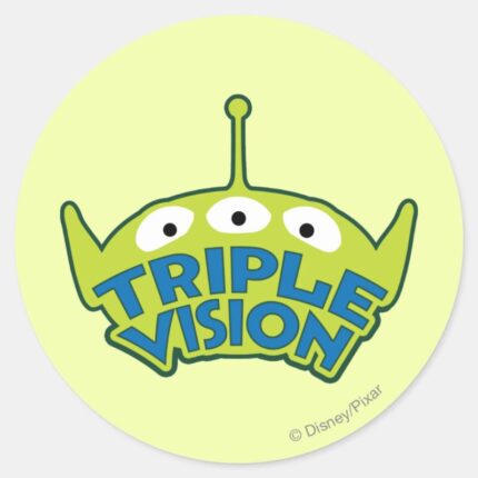 Alien Triple Vision Classic Round Sticker