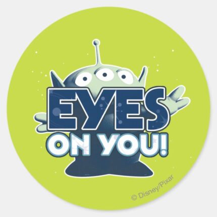 Alien Eyes On You Classic Round Sticker