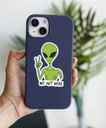 Aliens Out Here Sticker