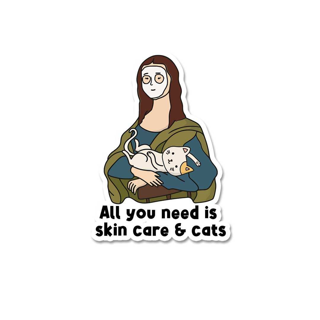 All You Need Is Skin Care Cat Sticker