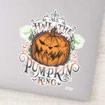 All Hail The Pumpkin King Gothic Flames Sticker