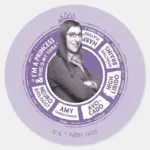 Amy Farrah Fowler Info Graphic Classic Round Sticker