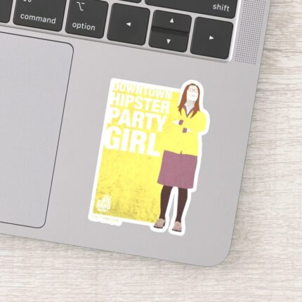 Amy Downtown Hipster Party Girl Sticker