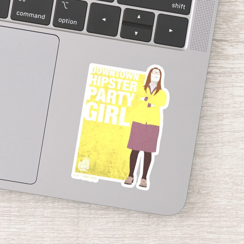 Amy Downtown Hipster Party Girl Sticker