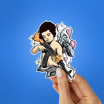 Angel Baby With Ak47 Sticker