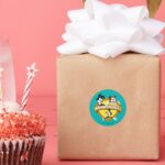 Animaniacs Warner Brothers Sister WB Shield Classic Round Sticker