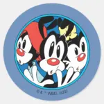 Animaniacs Warner Siblings Circle Graphic Classic Round Sticker