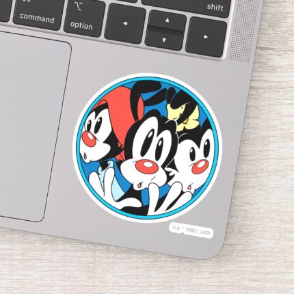 Animaniacs Warner Siblings Circle Graphic Sticker