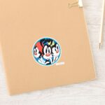 Animaniacs Warner Siblings Circle Graphic Sticker