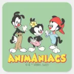 Animaniacs Yakko Dot And Wakko Standing Square Sticker