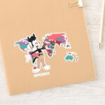 Animaniacs Yakkos World Map Graphic Sticker