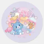 Anime Tom And Jerry Candy Party Classic Round Sticker