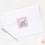 Anime Tom And Jerry Strawberry Fun Square Sticker