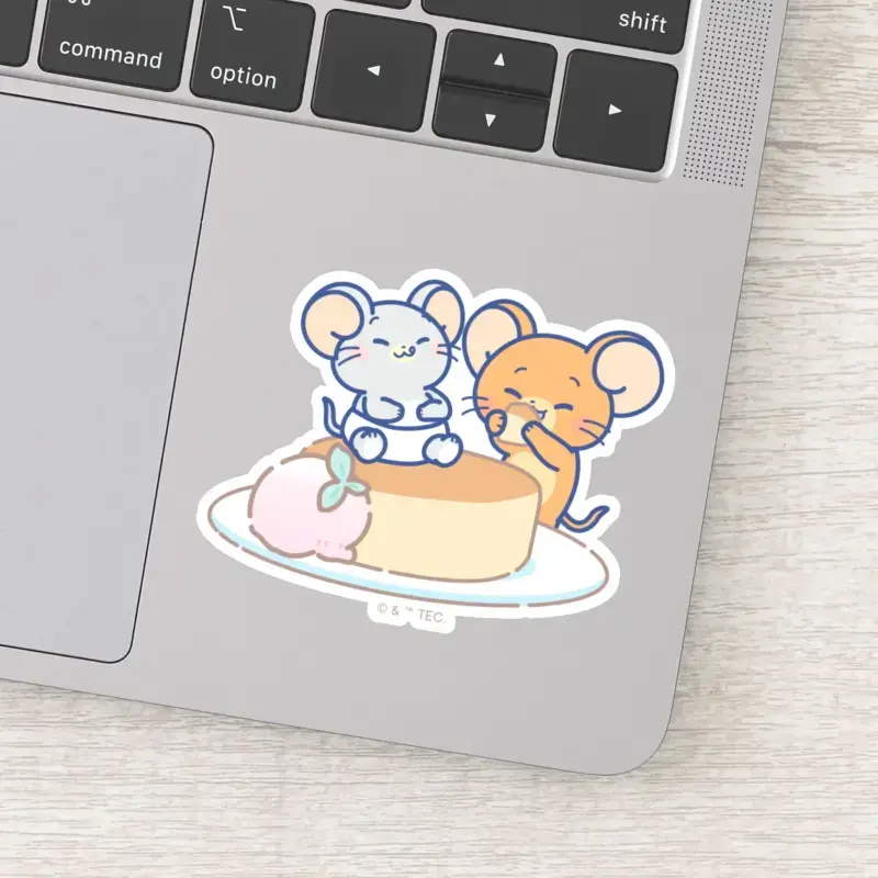 Anime Tuffy And Jerry Cheesecake Sticker