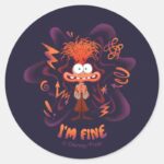 Anxiety Im Fine Classic Round Sticker