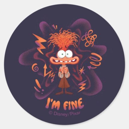 Anxiety Im Fine Classic Round Sticker