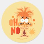 Anxiety Oh No Classic Round Sticker