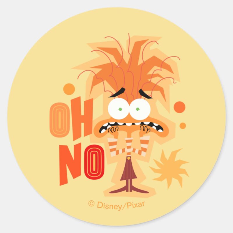 Anxiety Oh No Classic Round Sticker
