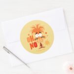 Anxiety Oh No Classic Round Sticker