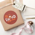 Anxiety So Excited To Be Here Classic Round Sticker