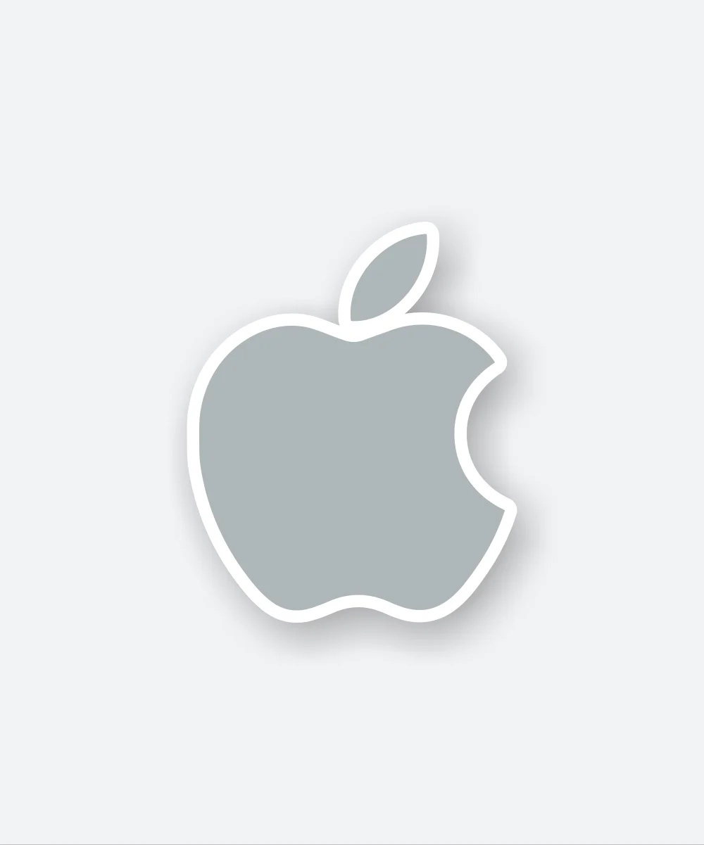Apple Grey Logo Sticker