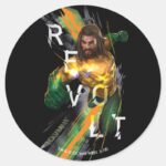 Aquaman Aquaman Revolt Refracted Graphic Classic Round Sticker