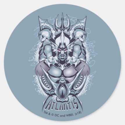 Aquaman King Orm Of Atlantis Graphic Classic Round Sticker