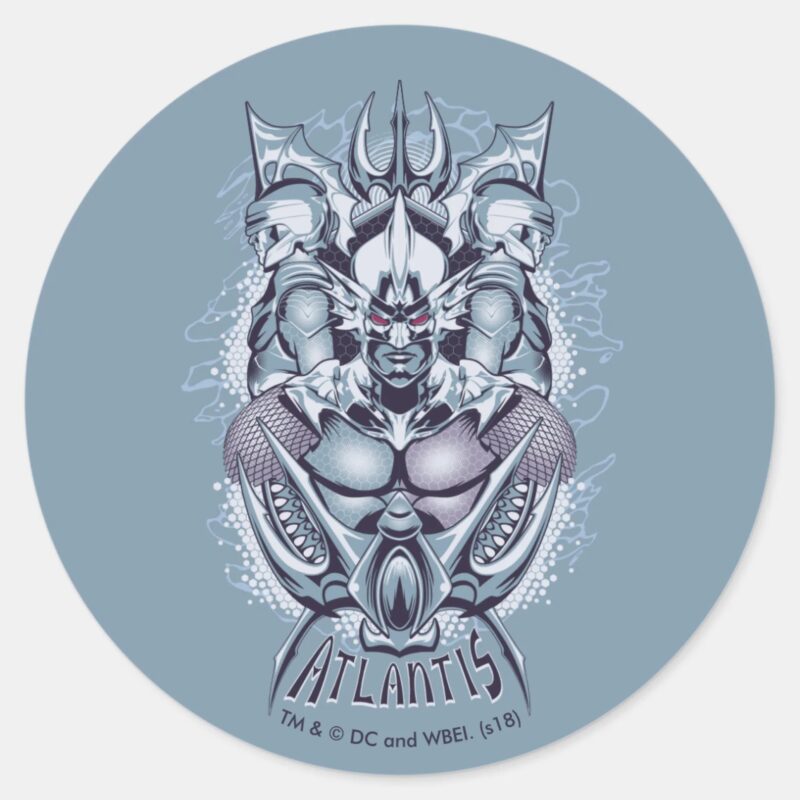 Aquaman King Orm Of Atlantis Graphic Classic Round Sticker