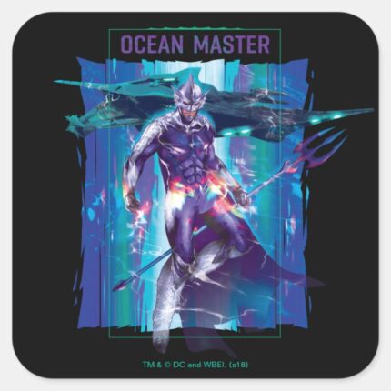 Aquaman Ocean Master King Orm Refracted Graphic Square Sticker
