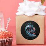 Aquaman Orm Black Manta Tylosaur Ships Classic Round Sticker