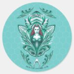 Aquaman Ornate Mera Graphic Classic Round Sticker