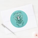 Aquaman Ornate Mera Graphic Classic Round Sticker