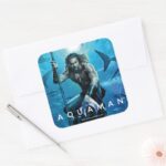 Aquaman Prince Orin With Aquatic Animals Square Sticker