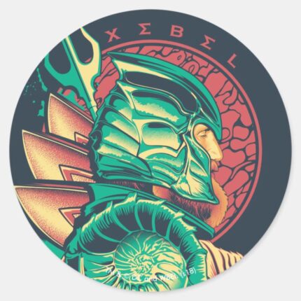 Aquaman Xebel King Nereus Graphic Classic Round Sticker