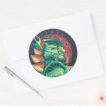 Aquaman Xebel King Nereus Graphic Classic Round Sticker