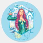 Aquaman Xebel Princess Mera Hexagonal Graphic Classic Round Sticker